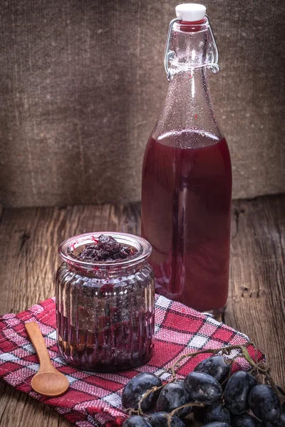 Dark grape jam — Stock Photo, Image