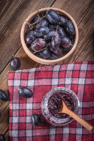 Dark grape jam — Stock Photo, Image