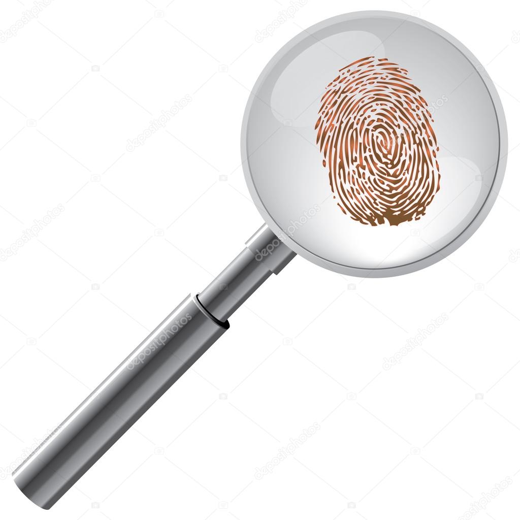 A bloody fingerprint.