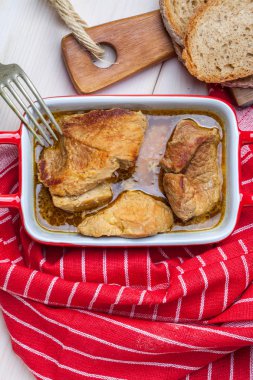 Lezzetli kızarmış biftek.