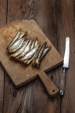 Lezzetli füme hamsi.