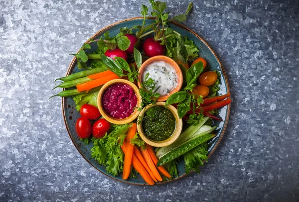 Zöldség crudite tál — Stock Fotó