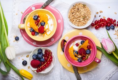 taze sağlıklı bir kahvaltı