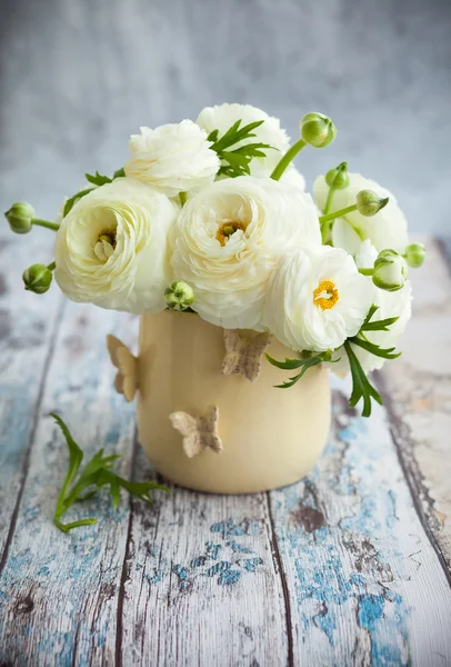 Bouquet di ranuncolo bianco — Foto Stock