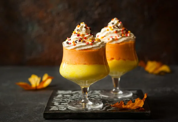 Delicious Candy corn parfait — Stock Photo, Image