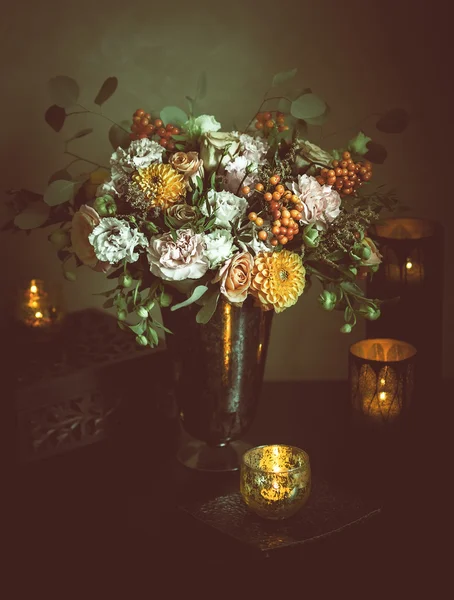 Autumn bouquet in vase — Stock Photo, Image