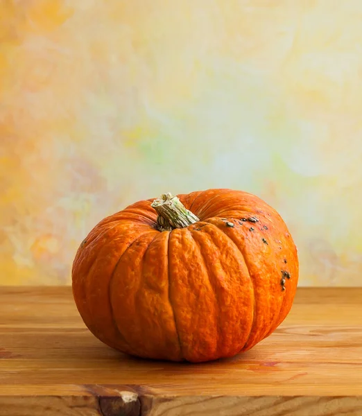 Herbstkonzept Mit Kürbis Auf Dem Holztisch — Stockfoto