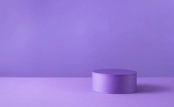 Натрій Або Єдестал Продуктів Відображаються Фіолетовому Фоні — стокове фото