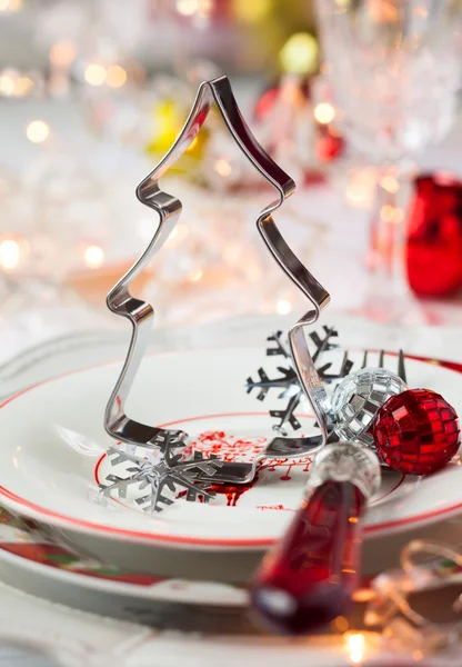 Christmas table setting — Stock Photo, Image