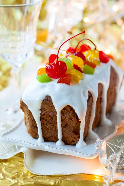 Christmas fruitcake — Stock Photo, Image