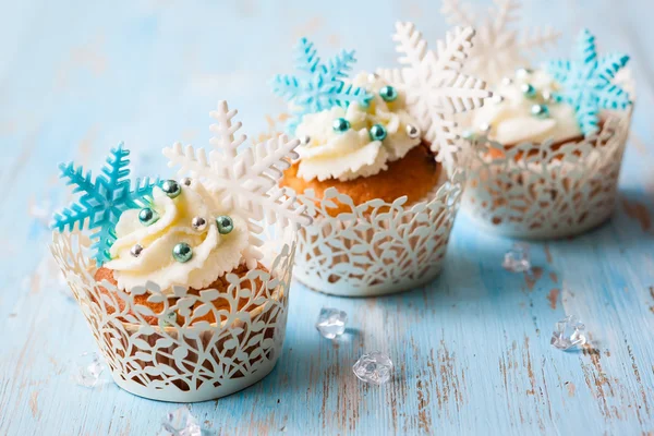 Christmas cupcakes — Stockfoto