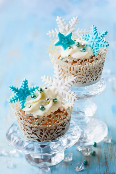 Christmas cupcakes — Stockfoto