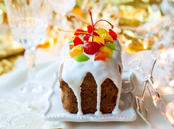 Bolo de frutas de Natal — Fotografia de Stock