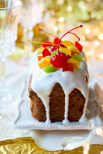 Boże Narodzenie fruitcake — Zdjęcie stockowe