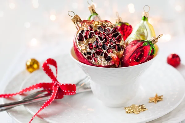 Vintage Christmas ornaments — Stock Photo, Image