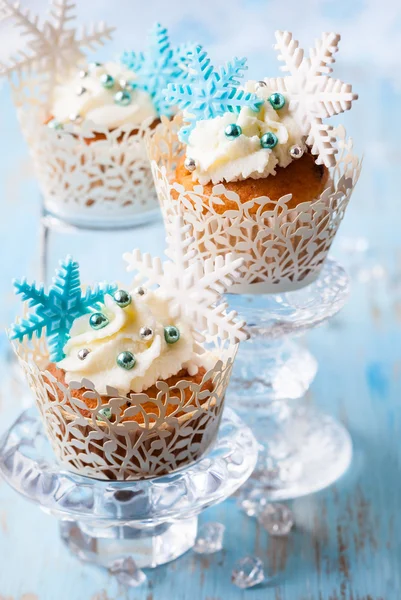 Christmas cupcakes — Stock Photo, Image