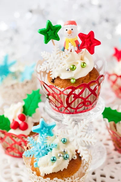 Christmas cupcakes — Stock Photo, Image