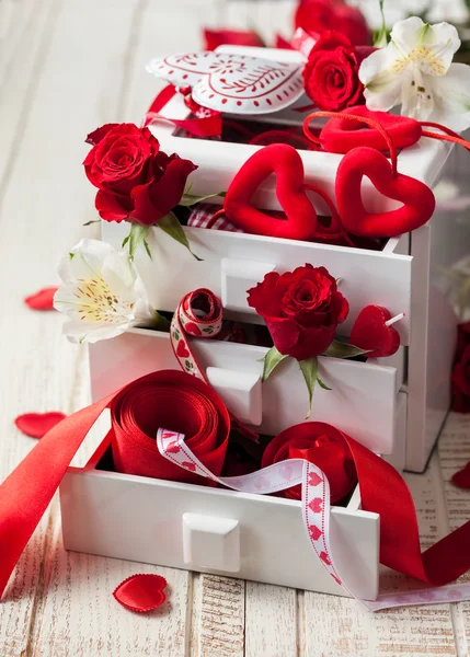 Varias decoraciones para el Día de San Valentín — Foto de Stock