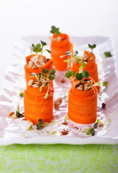 Zanahoria Roll-Ups — Foto de Stock