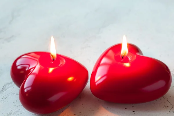 Heart shaped candles — Stock Photo, Image