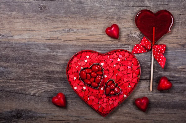 Aftelkalender voor Valentijnsdag snoepjes — Stockfoto