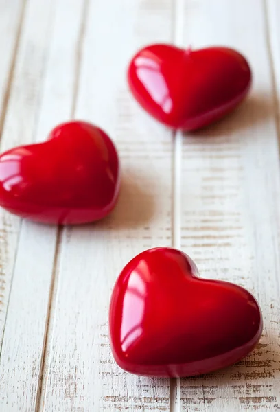 Corazones de San Valentín rojo — Foto de Stock