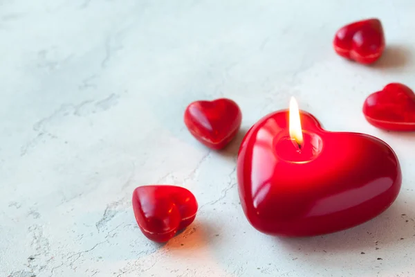 Vela en forma de corazón — Foto de Stock