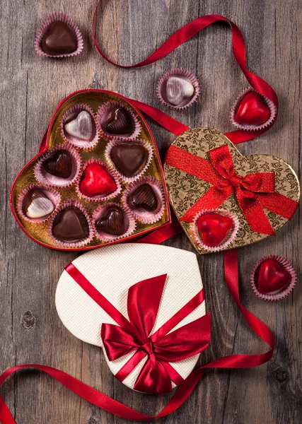 Pralinen zum Valentinstag — Stockfoto