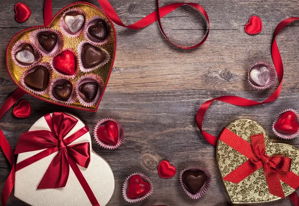 Čokolády pro den svatého Valentýna — Stock fotografie