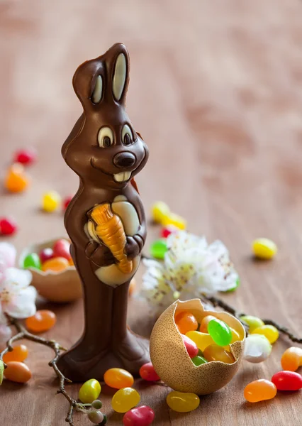 Coniglietto di Pasqua al cioccolato — Foto Stock