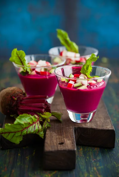 Zuppa di gazpacho di barbabietole — Foto Stock