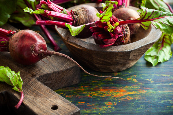 Fresh organic beetroot