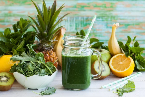 Fresh green smoothie Stock Image