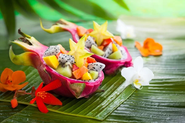 Exotischer Obstsalat — Stockfoto