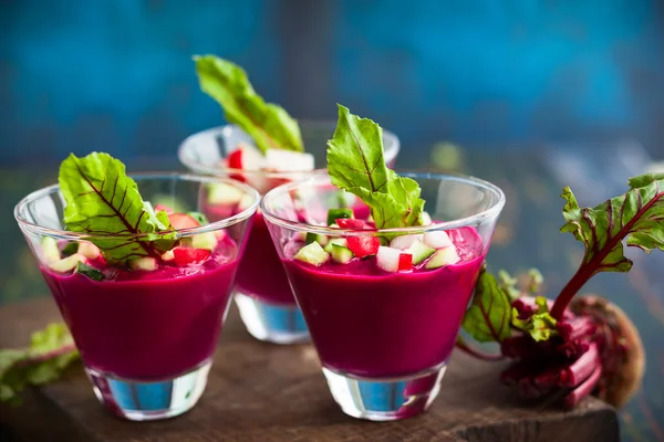 Beetroot gazpacho soup — Stock Photo, Image