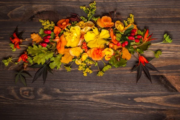 Flores e bagas de outono — Fotografia de Stock