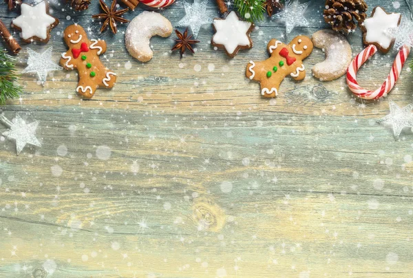 Christmas gingerbread cookies — Stock Photo, Image