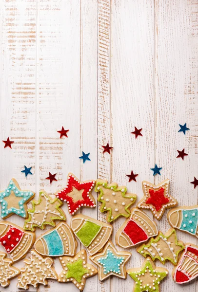 カラフルなクリスマスのクッキー — ストック写真