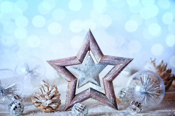 Jul bakgrund med dekoration — Stockfoto