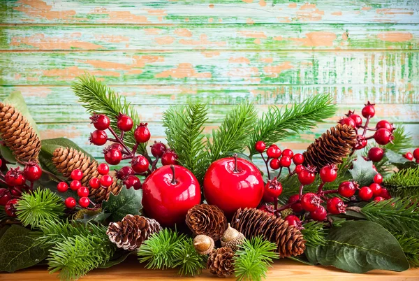 Christmas decoration with fir tree — Stock Photo, Image