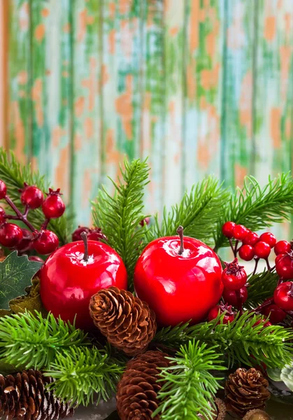 Christmas decoration with fir tree — Stock Photo, Image