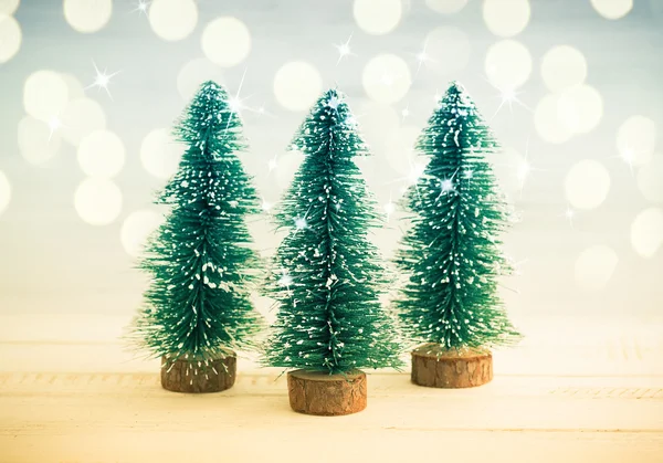 Tres árboles de Navidad decorativos — Foto de Stock