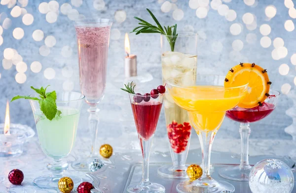 Festliga cocktails för semester — Stockfoto