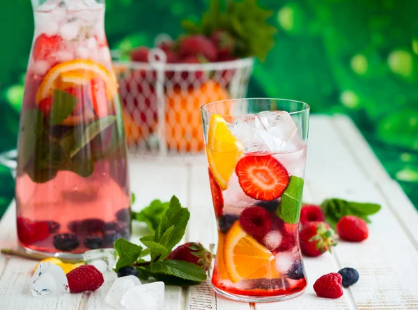 Summer Fruits and berries punch — Stock Photo, Image