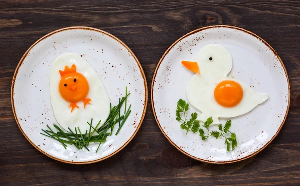 Pasen ontbijt voor kinderen — Stockfoto