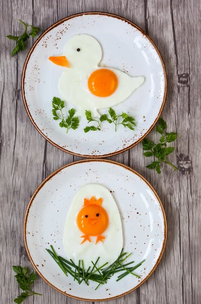 Easter breakfast for kids — Stock Photo, Image