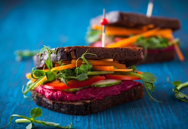Sanduíches vegan sem glúten — Fotografia de Stock