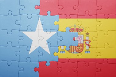 İspanya ve Somali ulusal bayrak ile bulmaca