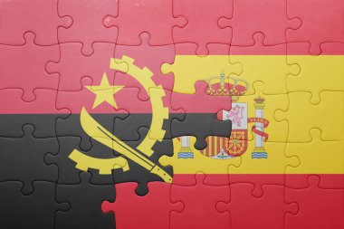 İspanya ve angola ulusal bayrak ile bulmaca