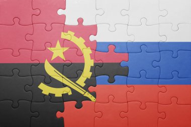Rusya ve angola ulusal bayrak ile bulmaca